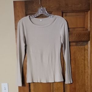 Classic Beige Long Sleeve Top